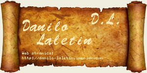 Danilo Laletin vizit kartica
